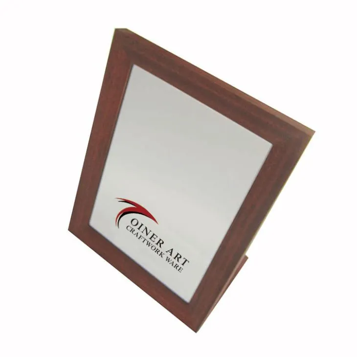 L-formet brun trepapir matt speil